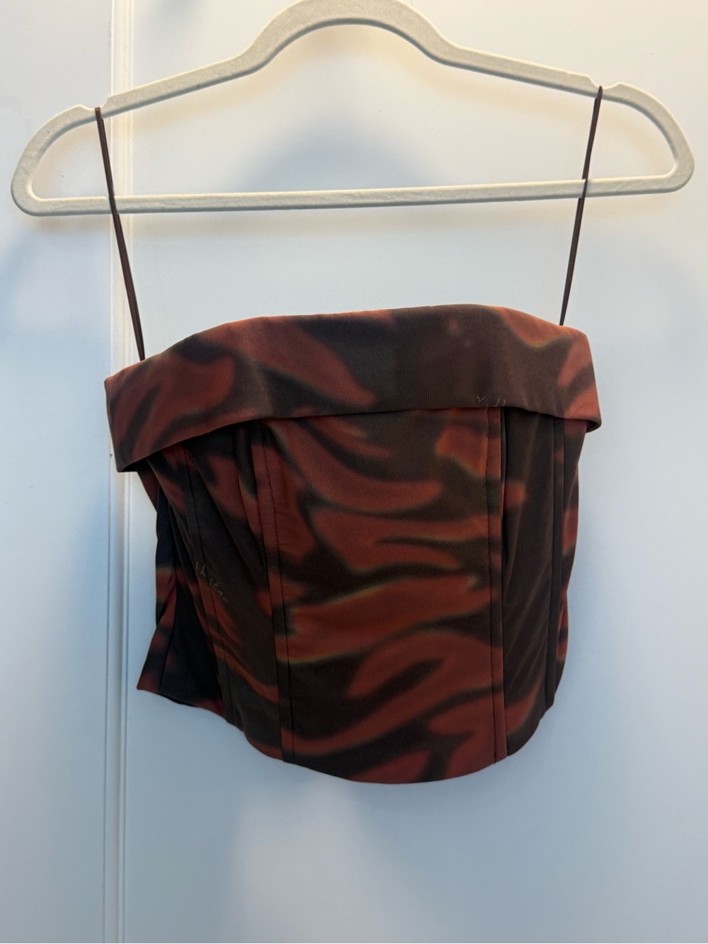 With jean corset printed top